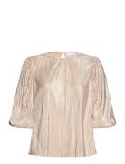 Shelly Blouse Tops Blouses Short-sleeved Cream Noella