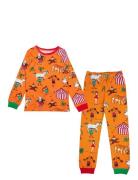 Cirkus Pippi Pyjamas Pyjamas Sett Orange Martinex