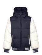 Colorblock Puffer Jacket Fôret Jakke Blue Tommy Hilfiger