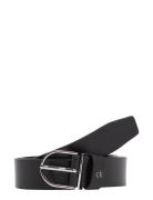 Ck Metal Loop Rnd Buckle 3.0 Belte Black Calvin Klein