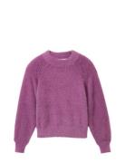 Knitted Feather Yarn Pullover Tops Knitwear Pullovers Purple Tom Tailo...