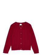 Cardigan Patent Knit Tops Knitwear Cardigans Red Lindex