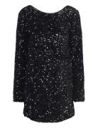 Loose Sequin Mini Dress Kort Kjole Black Gina Tricot