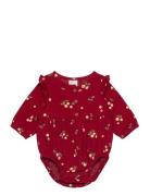 Body Bloomer Nb Bodies Long-sleeved Red Lindex