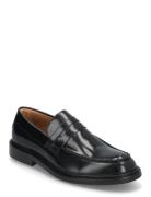 Slhcarter Leather Low Penny Loafer Mokasiner Lave Sko Black Selected H...