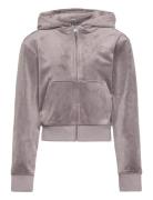 Diamante Zip Through Hoodie Tops Sweat-shirts & Hoodies Hoodies Grey J...