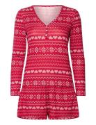 Pj Short Jersey Fairisle Pyjamas Red Hunkemöller