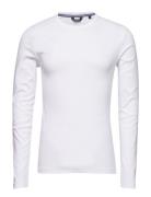 Basic Tee O-Neck L/S Tops T-shirts Long-sleeved White Lindbergh