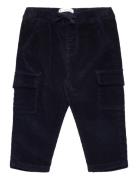 Corduroy Cargo Trousers Bottoms Trousers Navy Mango