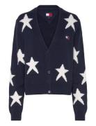 Tjw Star Cardigan Tops Knitwear Cardigans Navy Tommy Jeans