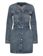 Long Sleeve Belted Dress Ai6133 Kort Kjole Blue Tommy Jeans