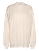 Printed Long Sleeve Tops T-shirts & Tops Long-sleeved Cream Weekday