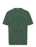 Over D Printed Graphic Tee Tops T-shirts Short-sleeved Green Weekday