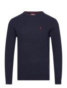 Mcs O-Neck Knit Georgetown Men Tops Knitwear Round Necks Navy MCS