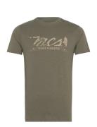 Mcs Tee San Angelo Men Tops T-shirts Short-sleeved Khaki Green MCS