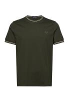 Twin Tipped T-Shirt Designers T-shirts Short-sleeved Green Fred Perry