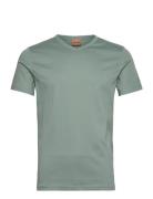 Perry Crunch V-Ss Tee Tops T-shirts Short-sleeved Green Mos Mosh Galle...