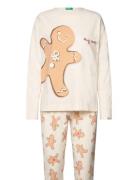 Pyjama(Sweater+Trous Pyjamas Cream United Colors Of Benetton