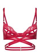 Pleasure Bralette Lingerie Bras & Tops Soft Bras Bralette Red Hunkemöl...