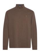 Estate Rib-Lsl-Knt Tops Knitwear Half Zip Jumpers Brown Polo Ralph Lau...