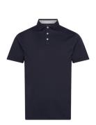 Pima Cotton Polo Tops Polos Short-sleeved Navy Hackett London