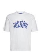 Nafralo Tops T-shirts Short-sleeved White HUGO BLUE