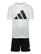 J Bl T-Set Sets Sets With Short-sleeved T-shirt White Adidas Sportswea...