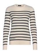 Striped Cotton-Blend Sweater Tops Knitwear Jumpers Cream Lauren Ralph ...