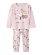 Nmfdyris Peppa Ls Nightset Noos Cplg Pyjamas Sett Purple Name It