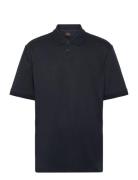 Pe_Interlock Tops Polos Short-sleeved Navy BOSS