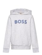 Hooded Sweatshirt Tops Sweat-shirts & Hoodies Hoodies Grey BOSS