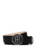 Th Round Buckle Belt 3.0 Belte Black Tommy Hilfiger