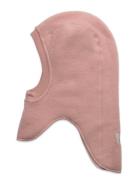 Balaclava Wool Fleece W. Lin. Accessories Headwear Balaclava Pink Hutt...