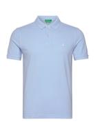 H/S Polo Shirt Tops Polos Short-sleeved Blue United Colors Of Benetton