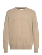 Extrafine Lambswool C-Neck A/S Tops Knitwear Round Necks Beige GANT