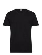 Slim Fit V-Neck T-Shirt 100% Cotton Tops T-shirts Short-sleeved Black ...