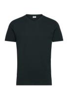 Slim Fit V-Neck T-Shirt 100% Cotton Tops T-shirts Short-sleeved Black ...