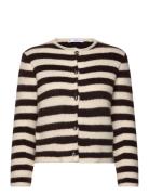 Striped Cardigan With Buttons Tops Knitwear Cardigans Cream Mango