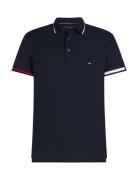 Flag Cuff Slim Fit Polo Tops Polos Short-sleeved Navy Tommy Hilfiger