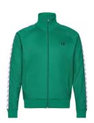 Taped Track Jacket Tops Sweat-shirts & Hoodies Sweat-shirts Green Fred...