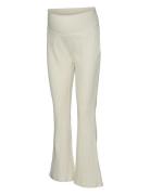 Mlbeysa Flared Jrs Pants 2F Bottoms Trousers Flared Cream Mamalicious