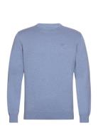 Barbour Pima Crew Designers Knitwear Round Necks Blue Barbour