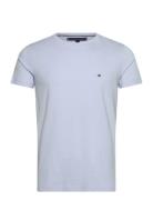 Stretch Slim Fit Tee Tops T-shirts Short-sleeved Blue Tommy Hilfiger