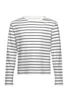 100% Cotton Striped T-Shirt Tops T-shirts Long-sleeved T-shirts White ...