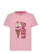 Tnjory S_S Tee Tops T-shirts Short-sleeved Pink The New