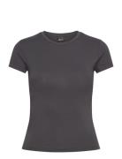 Soft Touch Top Tops T-shirts & Tops Short-sleeved Grey Gina Tricot