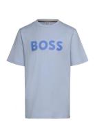 Short Sleeves Tee-Shirt Tops T-shirts Short-sleeved Blue BOSS