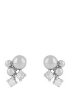 Lise Irregular Ear G/Clear Accessories Jewellery Earrings Studs Silver...