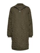 Padded Quilt Coat Vattert Jakke Green Ilse Jacobsen