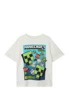 Nkmmus Minecraft Nreg Ss Top Noos Bfu Tops T-shirts Short-sleeved Whit...